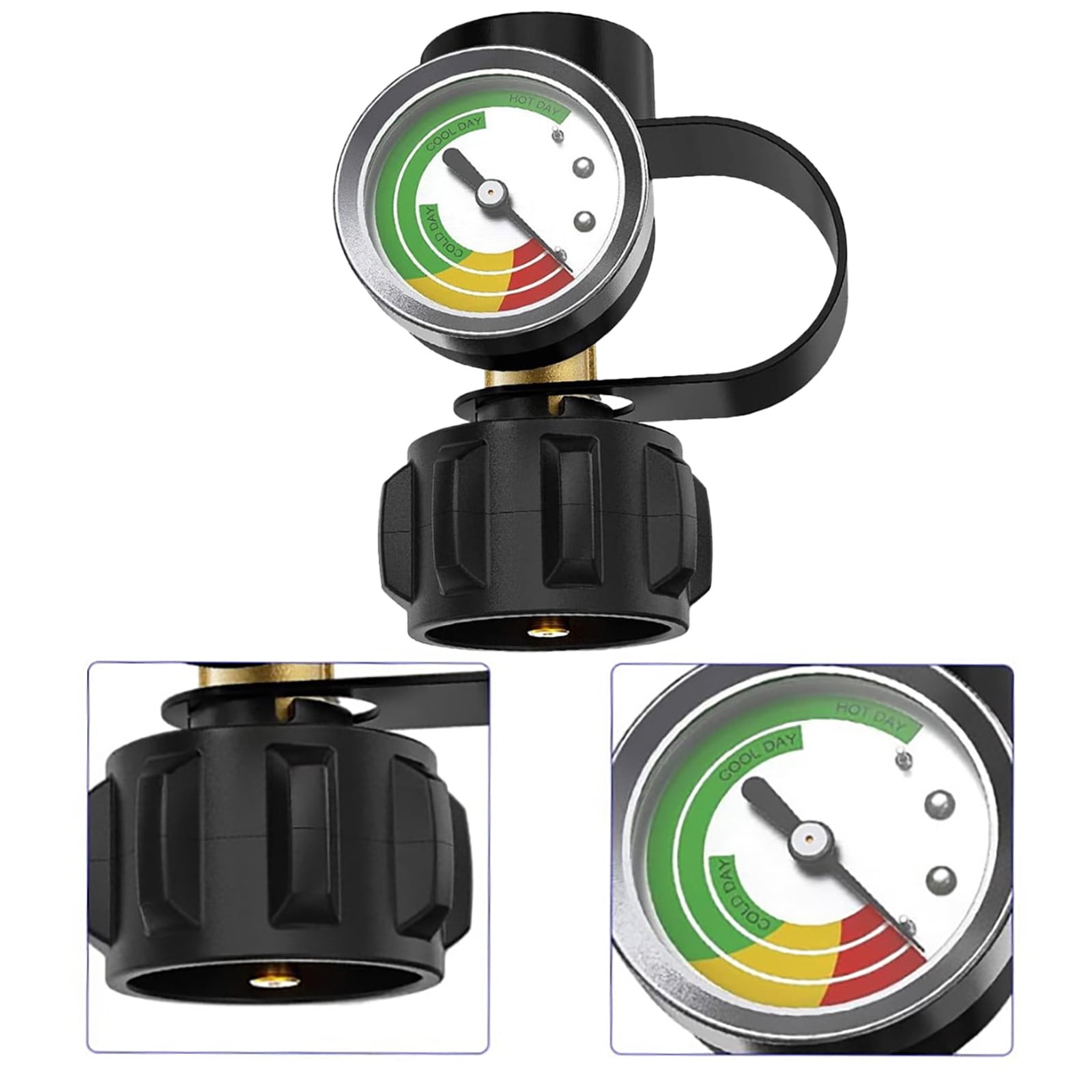 Cqxid Outils d'Air à Moins de 15 $ Jauge de Réservoir d'Alkyle Adaptateur Jauge de Réservoir de Propane Régulateur Service à QCC1 pour Usage Général