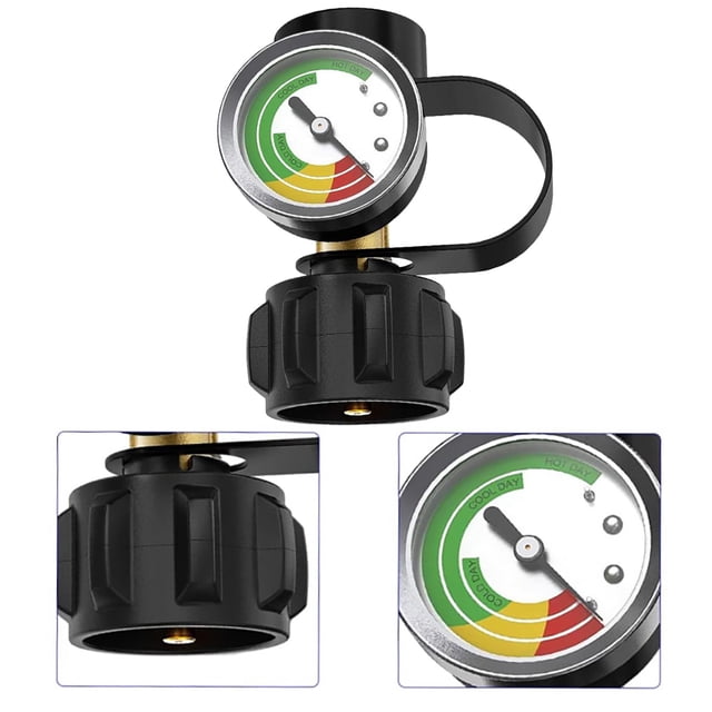 Cqxid Outils d'Air à Moins de 15 $ Jauge de Réservoir d'Alkyle Adaptateur Jauge de Réservoir de Propane Régulateur Service à QCC1 pour Usage Général
