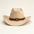 thumbnail image 4 of Unisex Western Cowboy Hat with Wide Brim Fedora Style Felt Jazz Cap for Autumn Winter Parties Daily Wear, 4 of 4