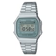 thumbnail image 1 of Casio Vintage Digital Stainless Steel Bracelet Quartz A168WA-3A Men's Watch, 1 of 4