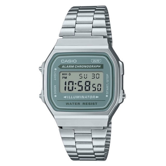 Casio Vintage Digital Stainless Steel Bracelet Quartz A168WA-3A Men's Watch