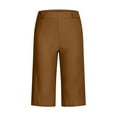 thumbnail image 3 of Mohiass Womens Bermuda Shorts with Pockets Trendy Summer Comfy Twill Shorts 2025 Lounge High Waisted Chino Shorts Brown 2XL, 3 of 8