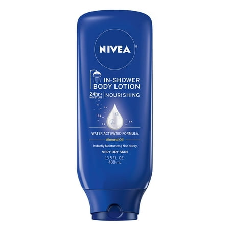 NIVEA In-Shower Body Lotion 24HR+ Nourishing w/ Almond Oil, 13.5 Oz