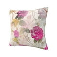 thumbnail image 2 of YFYANG Square Decorative Throw Pillow Case (Without Pillow Insert), Vintage Rose Pattern Bedroom Sofa Car Cushion Cover, 26"x26", 2 of 9