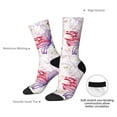 thumbnail image 4 of KLL Lilies Flowers Print Cool Socks Men's Women's Crew Socks Funny Crazy Novelty Stockings, 4 of 6