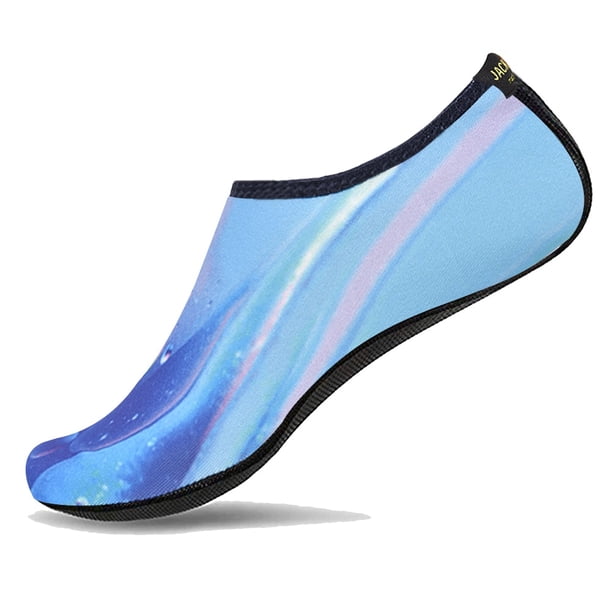 JACKSHIBO, zapatos de agua de verano para hombre, zapatos de natación, calcetines de playa acuáticos, zapatillas de deporte de talla grande para hombre, zapatos coloridos a rayas para hombre Tan Jianjun unisex