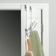 thumbnail image 3 of Mainstays SnugFit 3-Hook Over-the-Door Towel and Robe Rack, Satin Nickel, 3 of 8