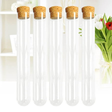 ORDDIART 8pcs Glass Clear Test Tubes With Cork Stoppers And Brush For Scientific Experiments Liquid Storage 20 X 150mm