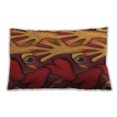 thumbnail image 1 of Ahgly Company Patterned Indoor Rectangular Papaya Orange Lumbar Throw Pillow, 13 inch by 19 inch, 1 of 5