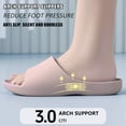 thumbnail image 2 of House Slippers for Women Men with Arch Support Slides Sandals Thick Soft Sole Cushion Slip on Bathroom Shower Shoes Pink Size 5.5, 2 of 8