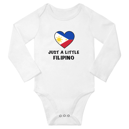 

Just a Little Filipino Baby Long Sleeve Bodysuit (White 6 Months)