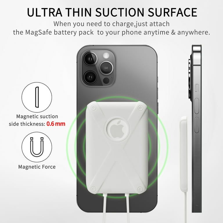 WWW Case Compatible with Apple MagSafe Battery Pack 2021,Protective Case Compatible with MagSafe Power Bank,Anti-Slip and Anti-fall Shockproof