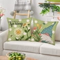 thumbnail image 6 of Hello Spring Pillow Covers 18x18 Inch Set of 4 Blooming Flowers Farmhouse Throw Pillow Cases Polka Dot Spring Decorative Cushion Cover Sunflower Gnome Pillow Cases for Sofa, 6 of 6
