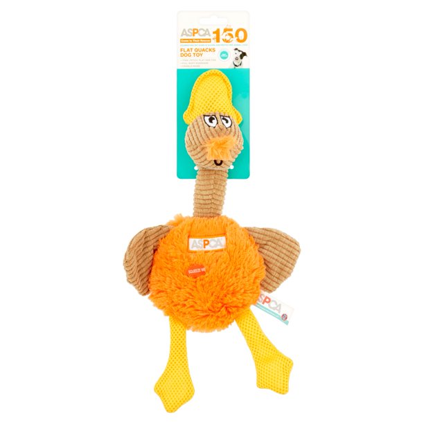 ASPCA Flat Quacks Dog Toy, Orange - Walmart.com - Walmart.com