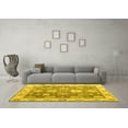thumbnail image 3 of Ahgly Company Indoor Square Oriental Yellow Traditional Area Rugs, 3' Square, 3 of 4