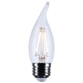 thumbnail image 3 of Satco S12510 CA10 Candle LED Light Bulbs 3W 120V 3000K 250 Lumen E26 Medium Base Dimmable Wet Location (6 Pack), 3 of 10