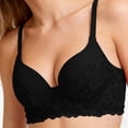 thumbnail image 3 of Womens Bras Underwire Push Up Bras for Women Lace Splice Lightly Lined Casual Everyday Underwear Tshirt Bra, 3 of 6