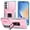 Pink Green, variant on For Samsung Galaxy S25 Edge 5G Slim Fit Shockproof Hybrid with Slide Camera Cover & Rotated Ring Kickstand, [Military-Grade] Phone Case For Samsung Galaxy S25 Edge 5G 6.7",Pink,For Galaxy S25 Edge 5G