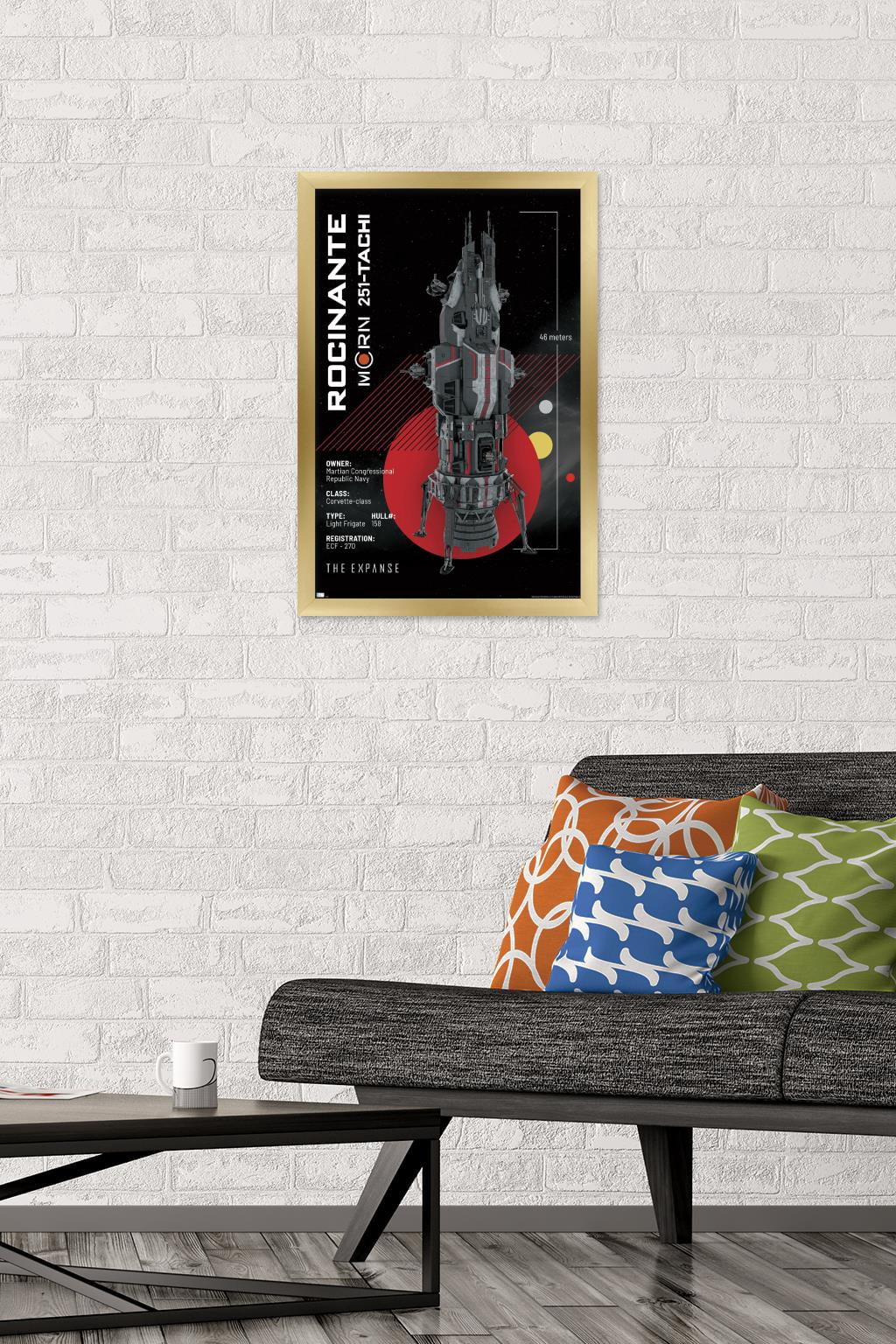 The Expanse - Roci Ship Wall Poster, 14.725" x 22.375", Framed