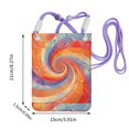 thumbnail image 6 of Multi-Color Cross-Body Handbag 8.27×5.91in Waterproof, Scratch-Resistant And Odor-Free Detachable Shoulder Strap Palevioletred Tie-Dye Vibrant Colors And Swirling, 6 of 8