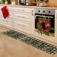 thumbnail image 5 of Merry Christmas Trees Kitchen Rugs Set of 2, Xmas Winter Welcome Buffalo Plaid Door Mat Anti-Slip Rubber for Home Kitchen - 17x29 and 17x47 Inch, 5 of 6