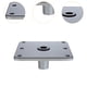 thumbnail image 4 of Base de Asiento de Barco de Aleación de Aluminio, Accesorios para Barcos, Enchufe de Poste de 3/4 ", Soporte de Asiento de Barco Resistente de 7"x 7",, 4 of 9