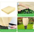 thumbnail image 5 of 1 funda protectora contra heladas para plantas de invierno con cordón (beige, 120 x 180 cm), resistente al desgarro, bolsa protectora contra el frío no tejida, 5 of 5