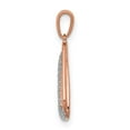thumbnail image 2 of 14k Rose Gold Double Triangle Diamond Pendant, 29 Round Diamonds, 12 x 18.8 mm, 2 of 6