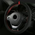 thumbnail image 2 of 38cm Universal Auto Steering Wheel Cover Breathable Suede Hand Sewing Braid Nonslip Vehicle Parts With Needle Thread, 2 of 6
