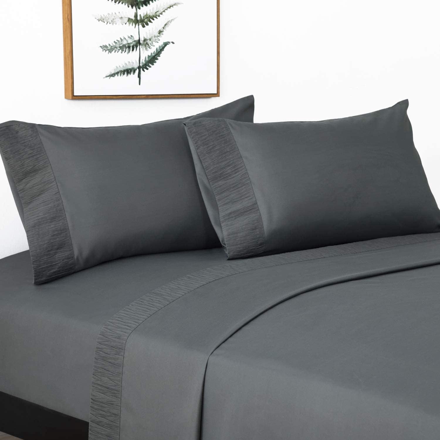 Sheets- Ruffled Embossed Bed Sheet Set 