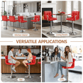 thumbnail image 4 of Alden Design Adjustable Swivel Bar Stools Modern Faux Leather Bar Chair Set of 2, Red, 4 of 8