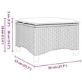 thumbnail image 2 of vidaXL Garden Stools with Cushions 2 pcs Brown 55x55x36 cm Poly Rattan, 2 of 5