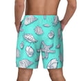 thumbnail image 4 of Gaeub Seashell And Starfish Mens Swim Trunks Stretch Beach Shorts Quick Dry for Men Swim Shorts Swimwear with Pockets- X-Large, 4 of 9