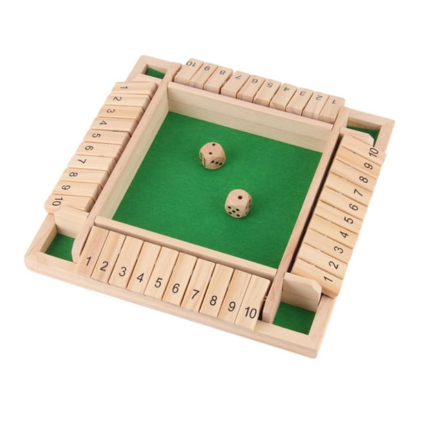 WJCA Four-Sided Number Game, Educational Math Learning Toy for Kids, Fun Family Night Board Game for Adults & Children, Multi-Player Entertainment,Green