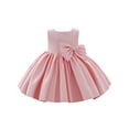 thumbnail image 1 of Gureui Kids Baby Girls Formal Princess Dress, Solid Color Sleeveless Square Collar Big Hem One-piece Dresses, 1 of 9