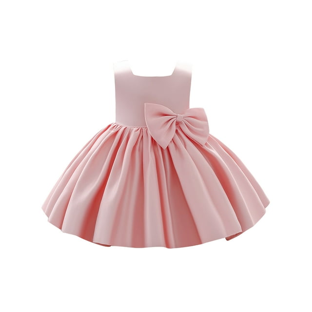 Xingqing Robe Nœud Papillon pour Bébé Fille Princesse Tutu Fête Anniversaire Mariage