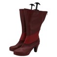 thumbnail image 4 of Hazzbin Cosplay Anime Hotell Alastor Cosplay Botas Zapatos de tacón alto de cuero Alastor Botas rojas para hombres adultos Hecho a medida, 4 of 5