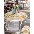 thumbnail image 5 of Outdoor Tablecloth with Umbrella Hole for Patio/Picnic/Party/Camping, White Daisy Waterproof Table Cloth Round Cover Washable, Spring Floral Bees Elegant Pastoral Botanical (Dia 60"), 5 of 8