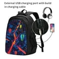 thumbnail image 2 of Daiia Neon City Map Pattern USB Charging Backpack for Men and Women, Anti-Theft Backpack,Travel Backpack,School Backpack,College Backpack,Laptop Backpack, 2 of 7
