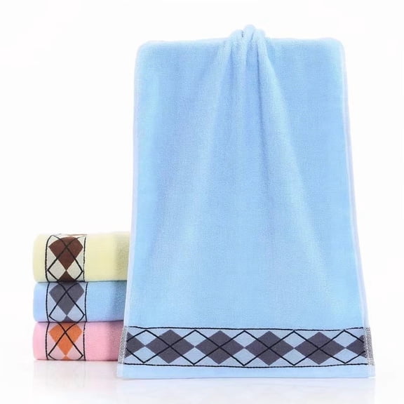Nvzi-a Towels 1Piece 13.39x29.13inch Perfect Everyday Shower Towels, Light Weight, Quick Dry Towels for Your Bathroom for Bathroom and Powder Room Towel made of pure cotton (blue)