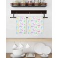 thumbnail image 3 of Happy Easter Kitchen Dish Towels for Drying Dishes Set of 2, Spring Colorful Bunny Floral Watercolor Waffle Weave Microfiber Hand Tea Bathroom Towels Quick Dry & Absorbent Towel 15.7x23.6, 3 of 7