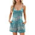 thumbnail image 2 of Shorts TopLLC pour Femmes Shorts pour Femmes Unis Été Sans Manches Col Rond Poche Combinaisons Courtes Amples, 2 of 7