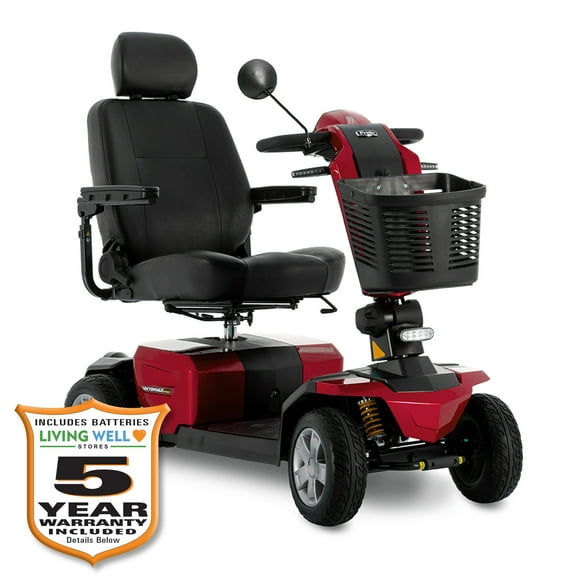 Pride Mobility Victory LX Sport 4 Wheel Scooter, 400 Lbs. Weight Capacity, with 5-Year Extended Warranty