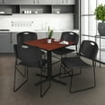 thumbnail image 2 of Regency 36 in. Square X-Base Breakroom Table- Cherry & 4 Zeng Stack Chairs- Black, 2 of 8