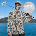 thumbnail image 2 of Bulopur Men’s Hooded Fishing Sun Shirt with Mask, UPF 50+ Long Sleeve Shirt with Vintage Camo Print Quick Dry Breathable Top for Outdoor Activities, 2 of 8