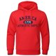 thumbnail image 1 of WILLBEST Sudadera con Capucha y Bolsillo para Hombre, Diseño De Letras 1776, Cuello Redondo Grande, 1 of 2