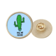 thumbnail image 1 of Abrázame, por favor, cactus Broche de oro metálico circular, 1 of 3