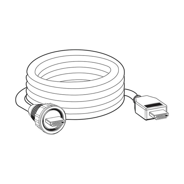 Humminbird Câble HDMI 720119-1 AD HDMI en 10; Longueur 10 Pieds; Noir; Marin; Compatible avec Tous les Modèles APEX