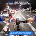 thumbnail image 4 of Bike Light Set and Horn Solar Powered USB Rechargeable 3 Mode Bicycle Headlight Taillight Combinations Front Back Light & Bell for Cycling Riding Safety Warning Rear Tail Light LED Speaker, 4 of 8