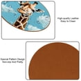 thumbnail image 5 of Deer 6Pcs Round Car Coasters, Microfiber Leather Drink Cup Holders, 11x11 cm/4.3x4.3 in, Auto Car Interior Accessories for Women and Men, 5 of 6